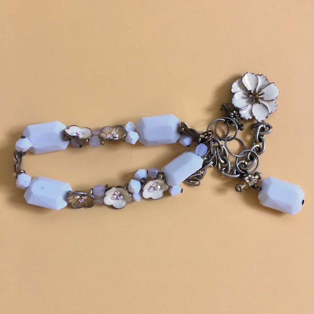 🌼🌸 flower petal charm bracelet 🐚✨